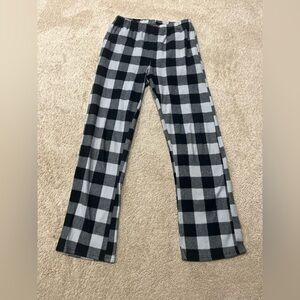 Black and white plaid pajama pants